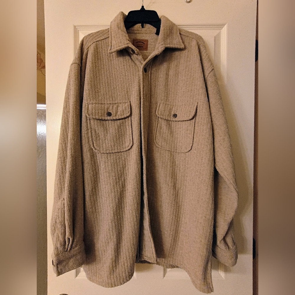 Vintage St. John's Bay Light Tan Shirt Jacket Size L